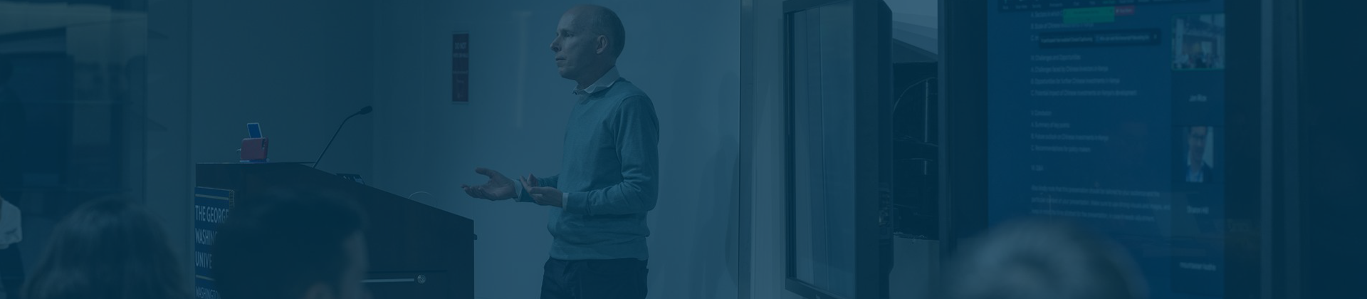 lecture on ai in a classroom with technology