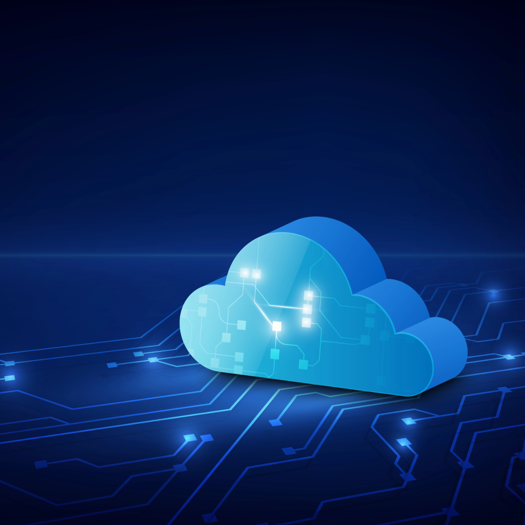 Image of cloud on blue background
