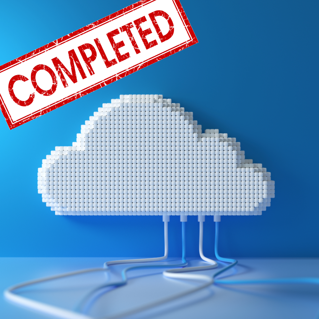 Image of cloud with completed sticker
