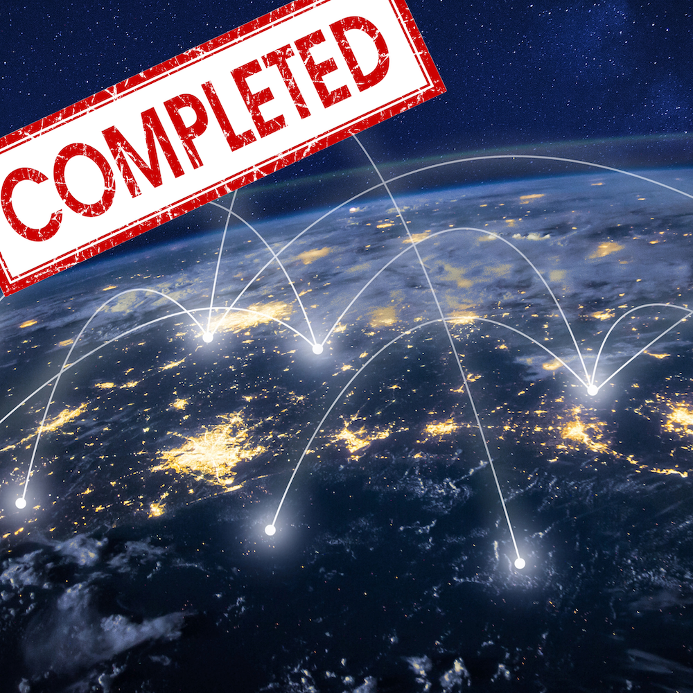 Network image with completed text