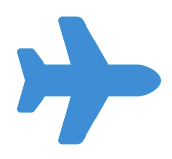 Airplane in flight icon