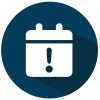calendar with exclamation point icon